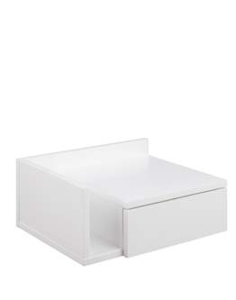 Noptieră suspendată Ashlan, albă