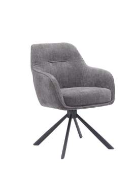 Krzesło obrotowe do jadalni Avola, szare (51140003)
