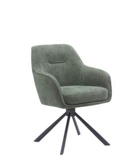 Krzesło obrotowe do jadalni Avola, zielone (51140005)