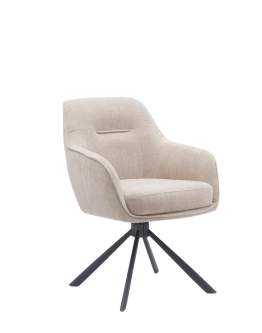 Krzesło obrotowe do jadalni Avola, beżowe (51140004)
