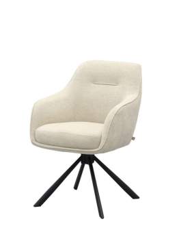 Krzesło obrotowe do jadalni Avola, chenille beżowe (51140007)