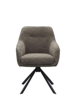 Scaun de dining pivotant Avola chenille grafit, picioare metalice