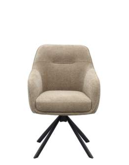 Krzesło obrotowe do jadalni Avola, chenille taupe (51140008)