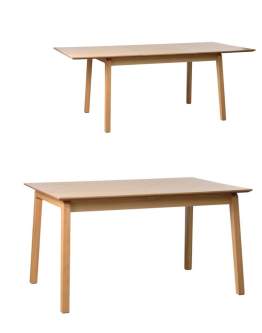 Rozkladací jedálenský stôl Bari (47640200), prírodný dub, 95x140-200 cm