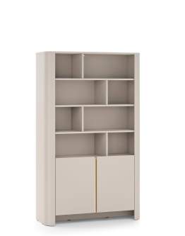 Regał kaszmir z szafką Bari RG103 ze złotą listwą