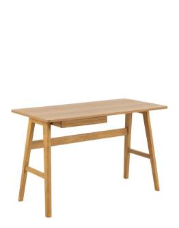 Biurko drewniane z szufladą Barnett (104886), dąb