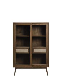 Vitrină Barrali, stejar închis (160 cm)