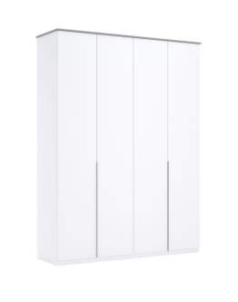 Dulap cu 4 uși Barton, alb mat
