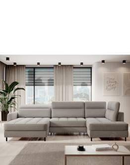 Rozkladacia rohová sedacia súprava v tvare U Berrto