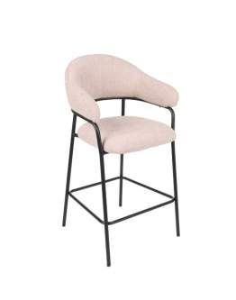 Hoker do kuchni z podnóżkiem Bianca, tapicerowany, beżowy (3248) - OUTLET