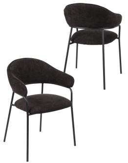 Jedálenská stolička s podrúčkami Bianca, čierna