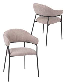 Jedálenská stolička s podrúčkami Bianca, sivá