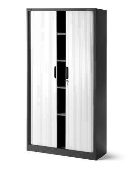Dulap metalic DAMIAN cu uși glisante, alb și antracit