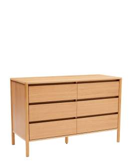 Komoda Blair z 6 szufladami (CD01) naturalny dąb 120 cm