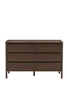 Komoda Blair z 6 szufladami (CD01) przydymiony dąb 120 cm