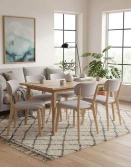 Krzesło do jadalni Boston, drewniane, beżowe (3210) - OUTLET