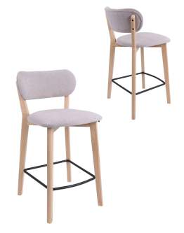 Barová židle do kuchyně s opěrkou na nohy Boston, béžová
