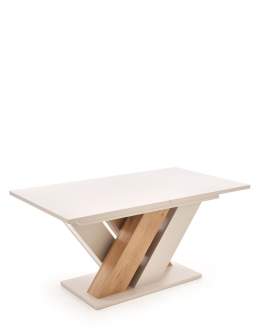 Stół rozkładany Brandon (160–200x90 cm) kaszmir/dąb Cremona