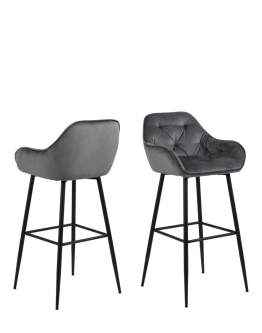 Hoker tapicerowany Brooke, ciemnoszary (90452)