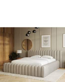 Tapicerowane łóżko do sypialni z pojemnikiem Carilla 140/160/180