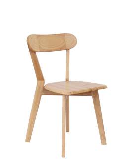 Krzesło Claro light z litego drewna kauczukowego