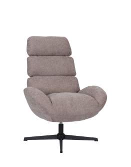 Otočné křeslo Cloud s vysokou opěrkou, tmavě béžové