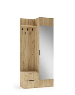 Garderoba do przedpokoju Coral, dąb złoty