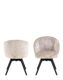 Krzesło obrotowe Darlene z podłokietnikami, beżowe (09362)