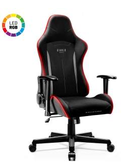 Scaun de gaming LED Diablo X-Starter: negru