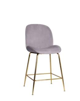 Hoker do kuchni Dori Gold szary, welwet (893) - OUTLET