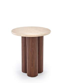 Ława/stolik kawowy Dorotea_s, trawertyn,orzechowy 50x56