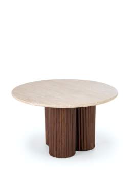 Ława/stolik kawowy Dorotea, trawertyn,orzechowy 80x46