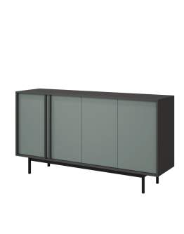 Komoda do salonu 163 cm na nóżkach (Reg6 Alsy antracyt/aloes)