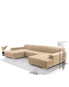 Nowoczesny duży narożnik Mistral U z dwoma pojemnikami