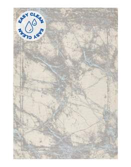Dywan do salonu Deco Rugs Grey Blue Net (4528) 160 x 230 plamoodporny beżowo-niebieski