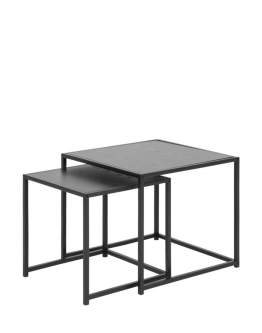 Zestaw 2 czarnych stolików Seaford (91851)