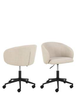 Krzesło biurowe Eleanor, beżowe, regulowane i obrotowe (08034)