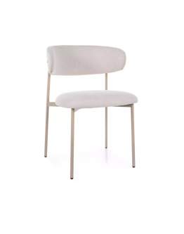 Krzesło z kaszmirowymi nogami Elton Brego 22 Jasny Beż