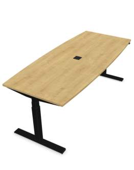 Výškovo nastaviteľný konferenčný stôl eModel 2.0 T-Leg M BR, 200×90 cm