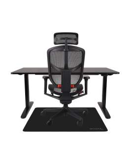 Zestaw gamingowy Ultra: Fotel Enjoy 2 Ultra + Biurko regulowane Alto 102 Black + mata pod fotel