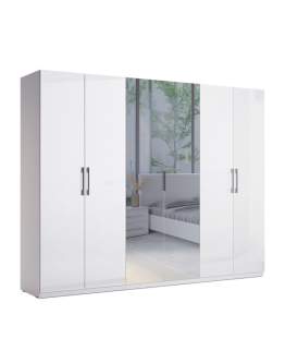 Szafa do przedpokoju 6-drzwiowa z lustrami 269 cm Family (FM-16-WB)