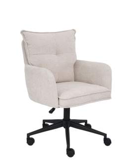 Krzesło biurowe Ferro, beżowe, regulowane, obrotowe