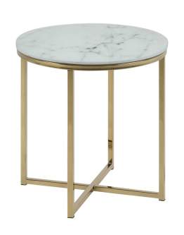 Konferenční stolek Actona Alisma white/golden 50x42