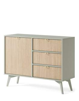 Komoda jednodrzwiowa z szufladami Forest (KSZD106), eukaliptus