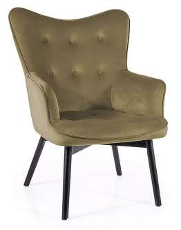Fotel Carmen Velvet Oliwkowy