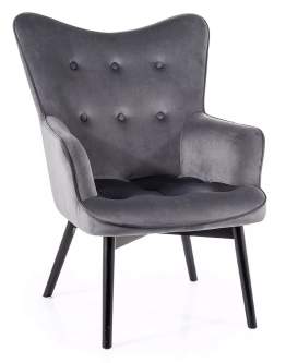 Fotel Carmen Velvet Szary