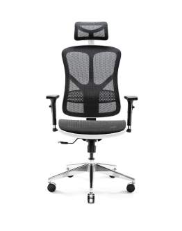 Scaun ergonomic Diablo V-Basic: alb-negru