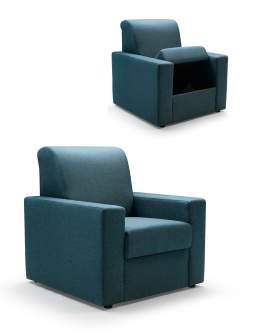 Klasyczny fotel wypoczynkowy ze schowkiem Ewelina