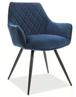 Stolička Linea Velvet Tmavomodrá