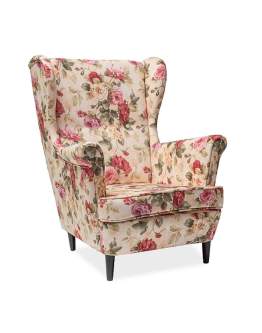 Křeslo Lord Coral květinové – krémové